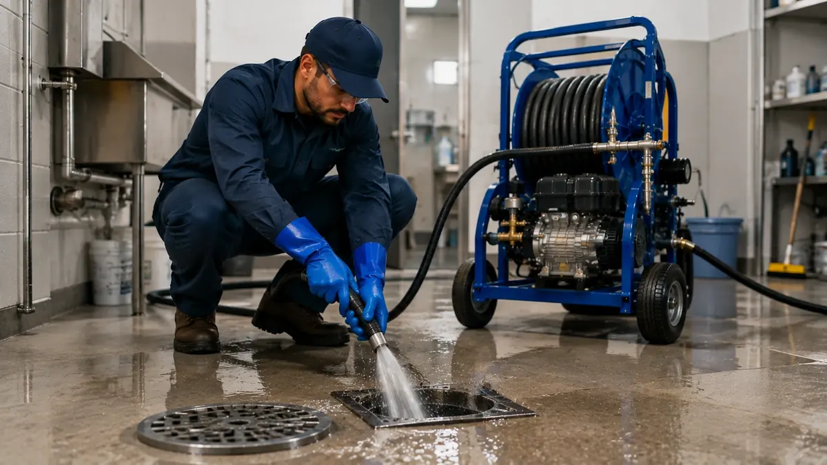 Floor Drain Hydro Jet Cleaning in Surfside